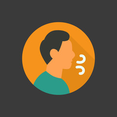 Man Practicing Deep Breathing Exercise