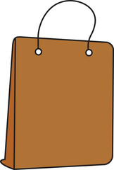 Brown-colored shopping bag for shop