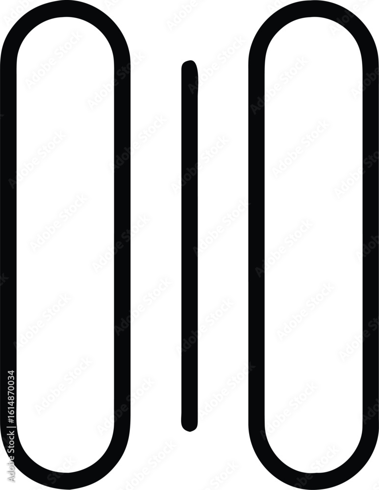 Poster minimalist vertical lines and rounded rectangles icon