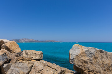 Panoramic view of the coast of Sardinia  island, Italy