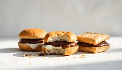 Collection of three different type of smores vector.