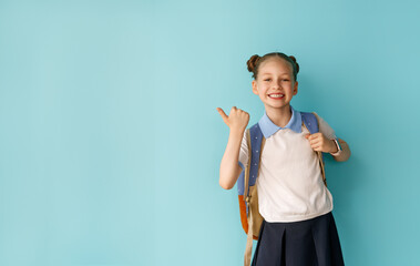 Plakat girl is ready to back to school