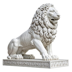 Majestic Lion Sculpture on Pedestal