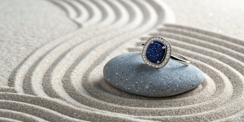 zen garden with zen stones