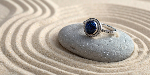zen garden with zen stones