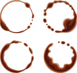 Coffee beans collection with cup and sweet decoration