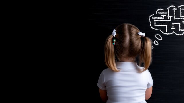 Kid s learning inspiration in science education with child s imagination doodle on teacher s school chalkboard for back to school month concept. Sparking young minds a visual journey