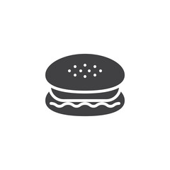 Burger solid glyph icon