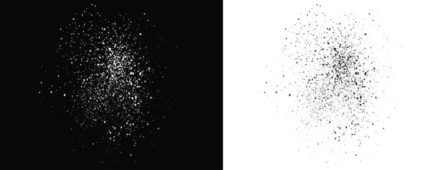 Blood hand-painted black and white splatter bleeding background illustration