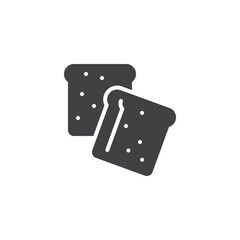 Bread toast solid glyph icon