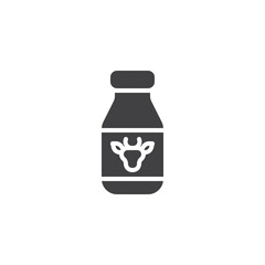 Milk bottle solid glyph icon