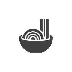 Noodles bowl solid glyph icon