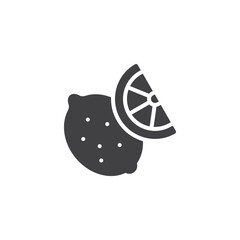 Lemon fruit solid glyph icon