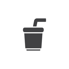 Juice drink solid glyph icon