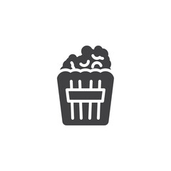 Popcorn solid glyph icon