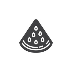 Watermelon slice solid glyph icon