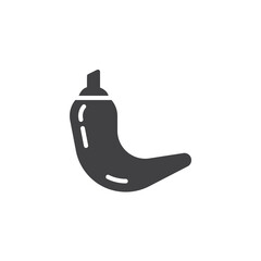 Chili pepper solid glyph icon