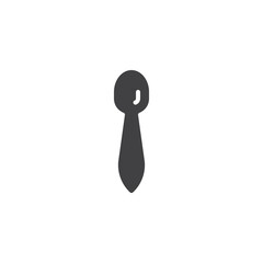 Spoon utensil solid glyph icon