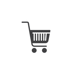 Shopping cart solid glyph icon