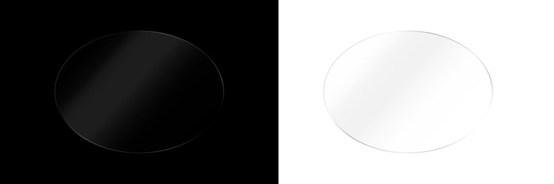 Shining glass illustration with laptop reflection and transparent rectangle png.