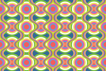 Retro Psychedelic Wave Pattern