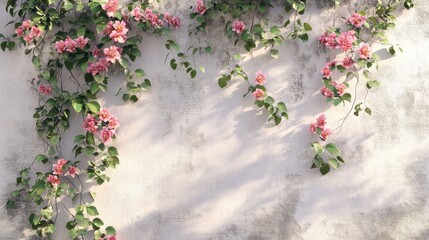 Fototapeta premium blossom wall with flowers