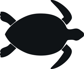 Obraz premium Turtle silhouette illustration
