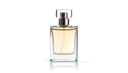 Elegant Perfume Bottle
A transparent rectangular glass perfume bottle with golden liquid and a black and silver spray cap, displayed on a clean white background.