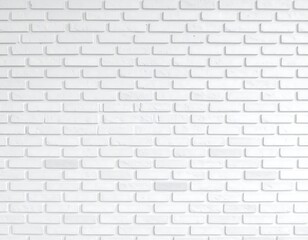 Fototapeta premium White brick wall texture. Clean, even rows of white bricks create a simple, repeating pattern