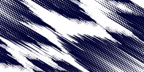 Dots halftone white \u0026 blue color pattern gradient grunge texture background. Dots pop art comics sport. modern eps.10