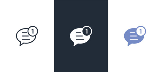 Message symbol, comment icon speech bubble symbol Chat message icons - talk message Bubble chat icon. Chat icon vector isolated on background.