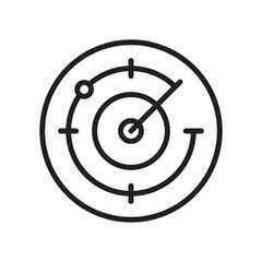 Radar drone icon vector design illustration in trendy style
