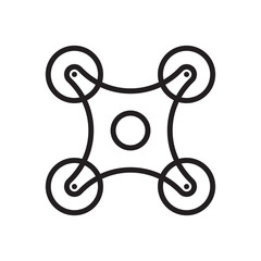 Drone frame icon vector design illustration in trendy style