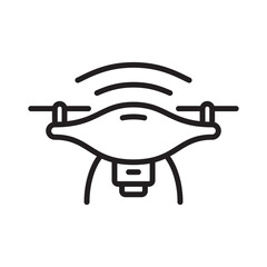 Drone signal icon vector design illustration in trendy style