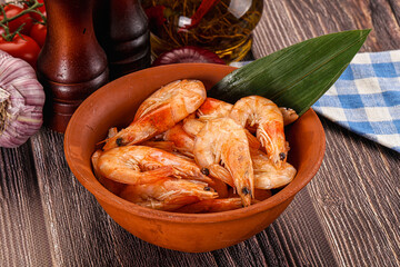 Steamed red prawn with spices