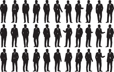 businessman standing silhouette
