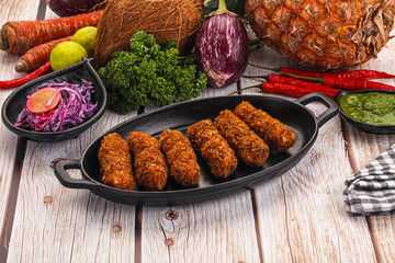 Indian minced meat kebab kofta