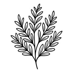 wormwood line art on-white-background