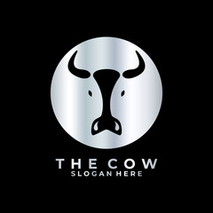 Simple cow logo design vector template. Cow logo design template