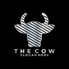Cow head logo design vector template. Cow simple logo design icon