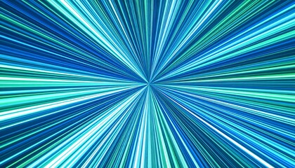 Obraz premium Radial blue and turquoise stripes