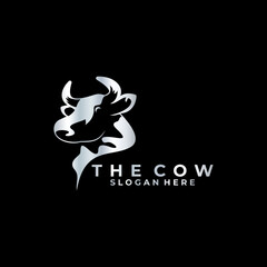 Cow business logo design icon vector