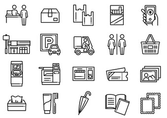 コンビニ関連アイコン04　Convenience Store icons