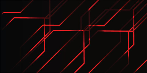 Glowing red circuit lines on a dark background, forming a dynamic, angular tech pattern. Perfect for futuristic, cyber, or AI-themed design backdrops.