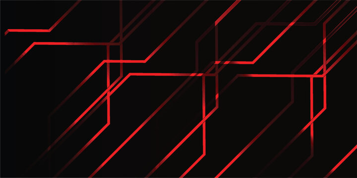 Glowing red circuit lines on a dark background, forming a dynamic, angular tech pattern. Perfect for futuristic, cyber, or AI-themed design backdrops.