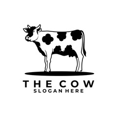 Cow animal logo design vector template. Cow Farm logo icon