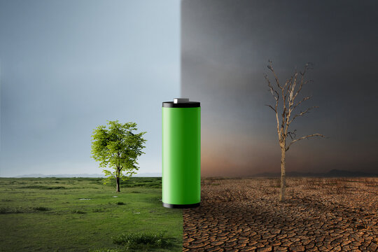 Green energy battery environment impact concept paradox