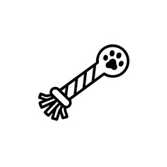  Pet rope toy icon for dogs and cats