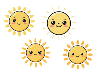 Fat Cute Chibi Sun Clipart