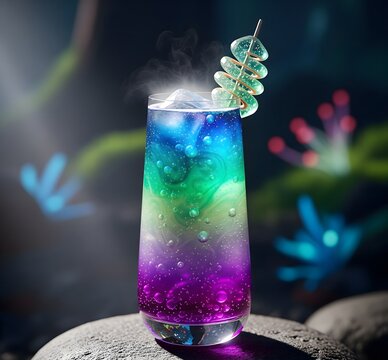 colorful beverage drink . (alien drink)